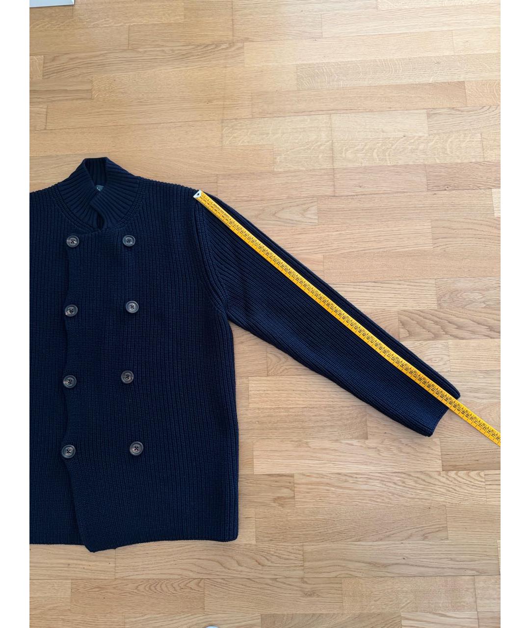 ELEVENTY Темно-синий шерстяной кардиган, фото 7