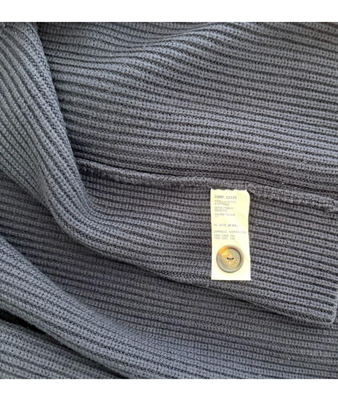 ELEVENTY Темно-синий шерстяной кардиган, фото 5