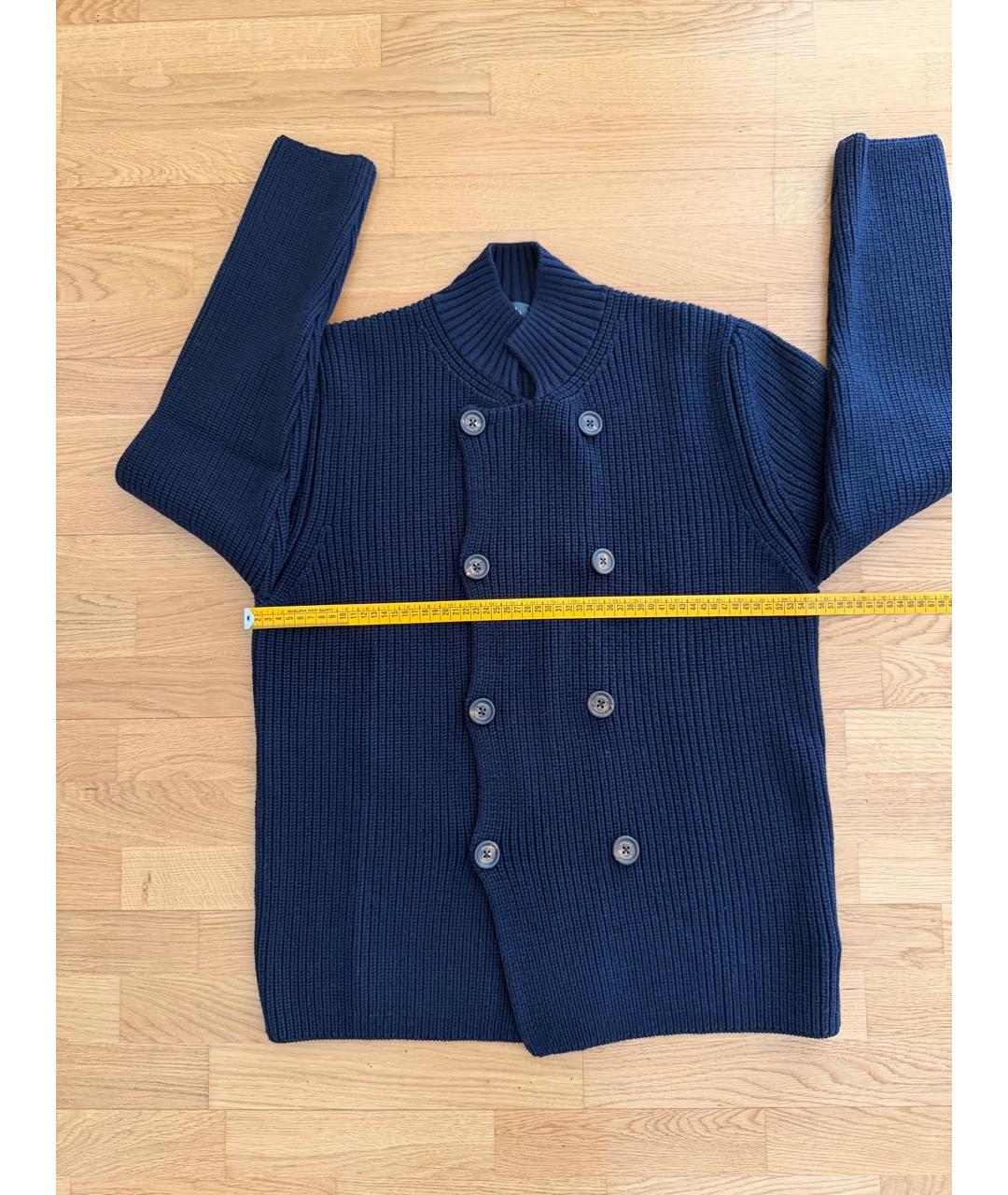 ELEVENTY Темно-синий шерстяной кардиган, фото 8
