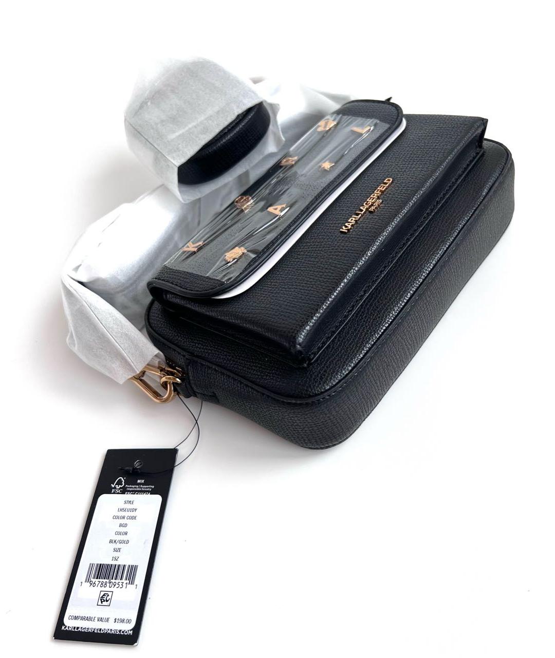 KARL LAGERFELD Черная сумка через плечо, фото 6