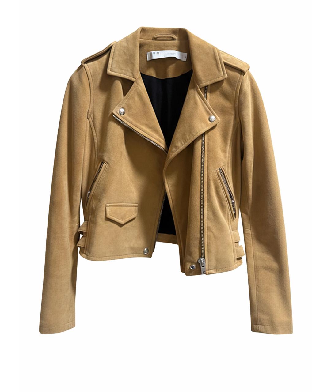 IRO Бежевая замшевая куртка, фото 1