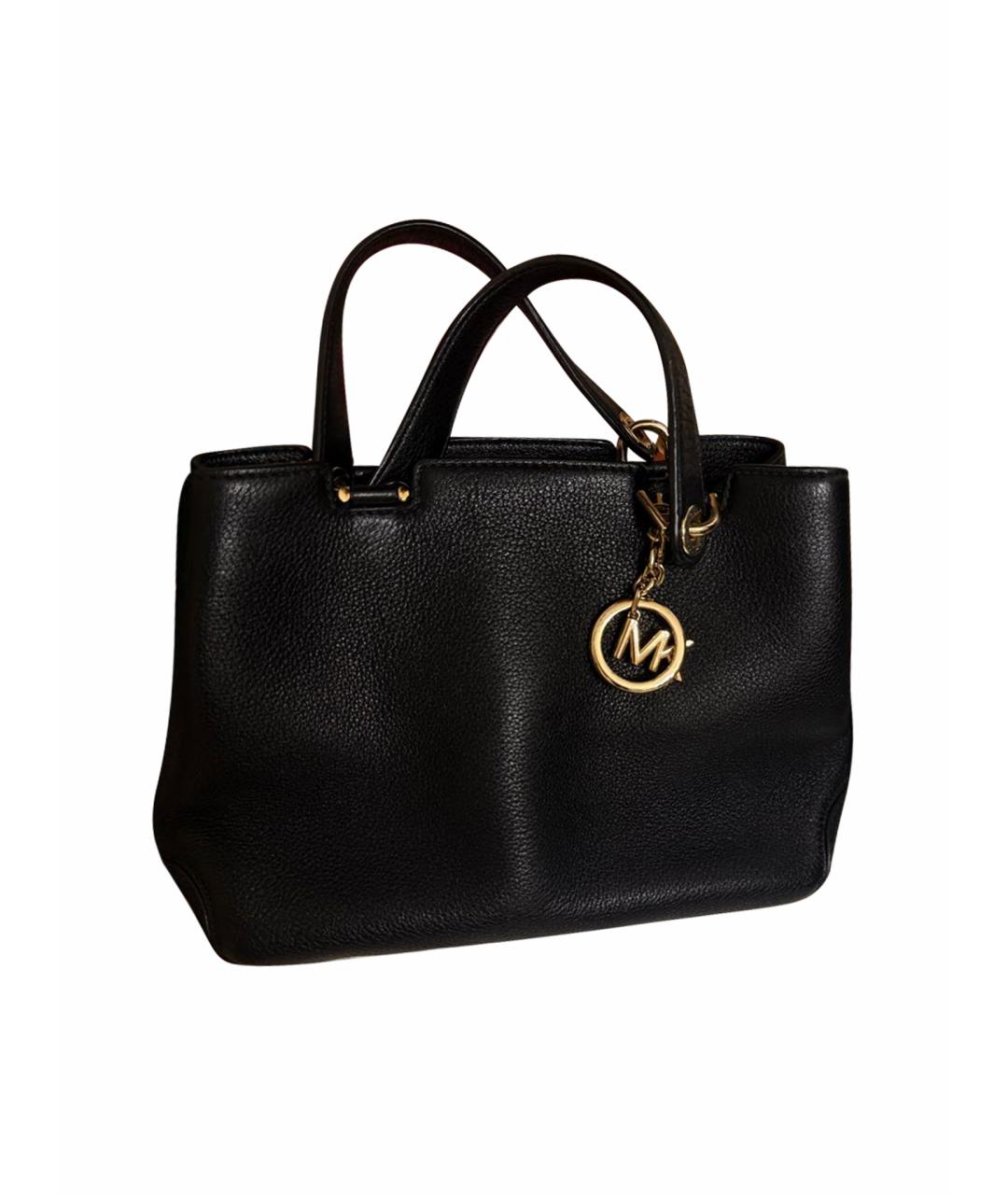 MICHAEL KORS Черная кожаная сумка тоут, фото 1