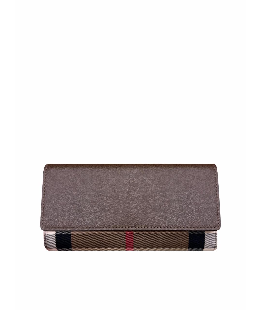 BURBERRY Коричневый кожаный кошелек, фото 1