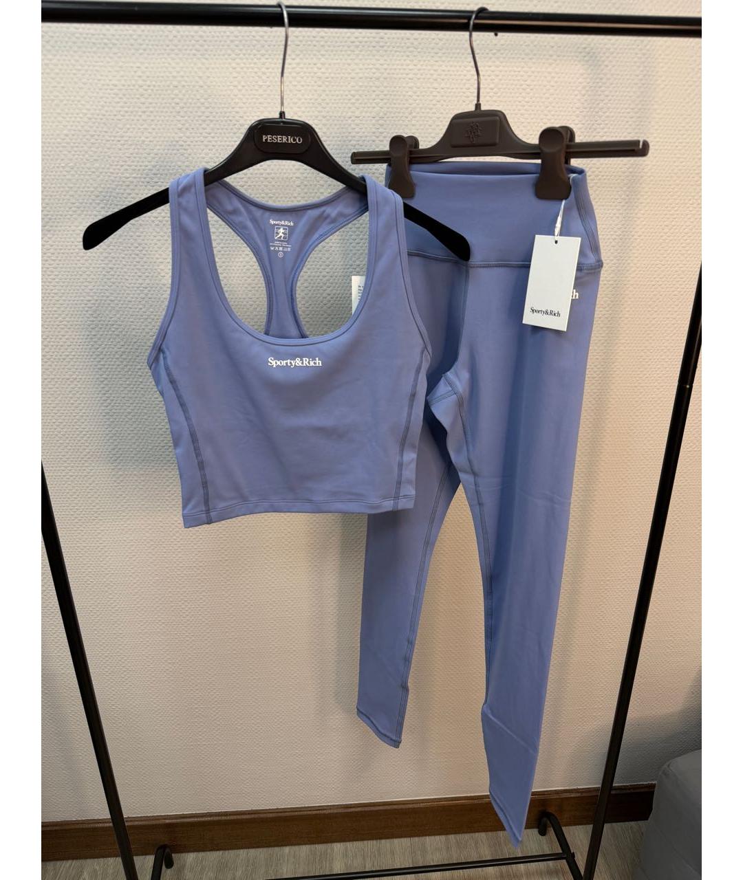 SPORTY AND RICH Фиолетовый спортивные костюмы, фото 8