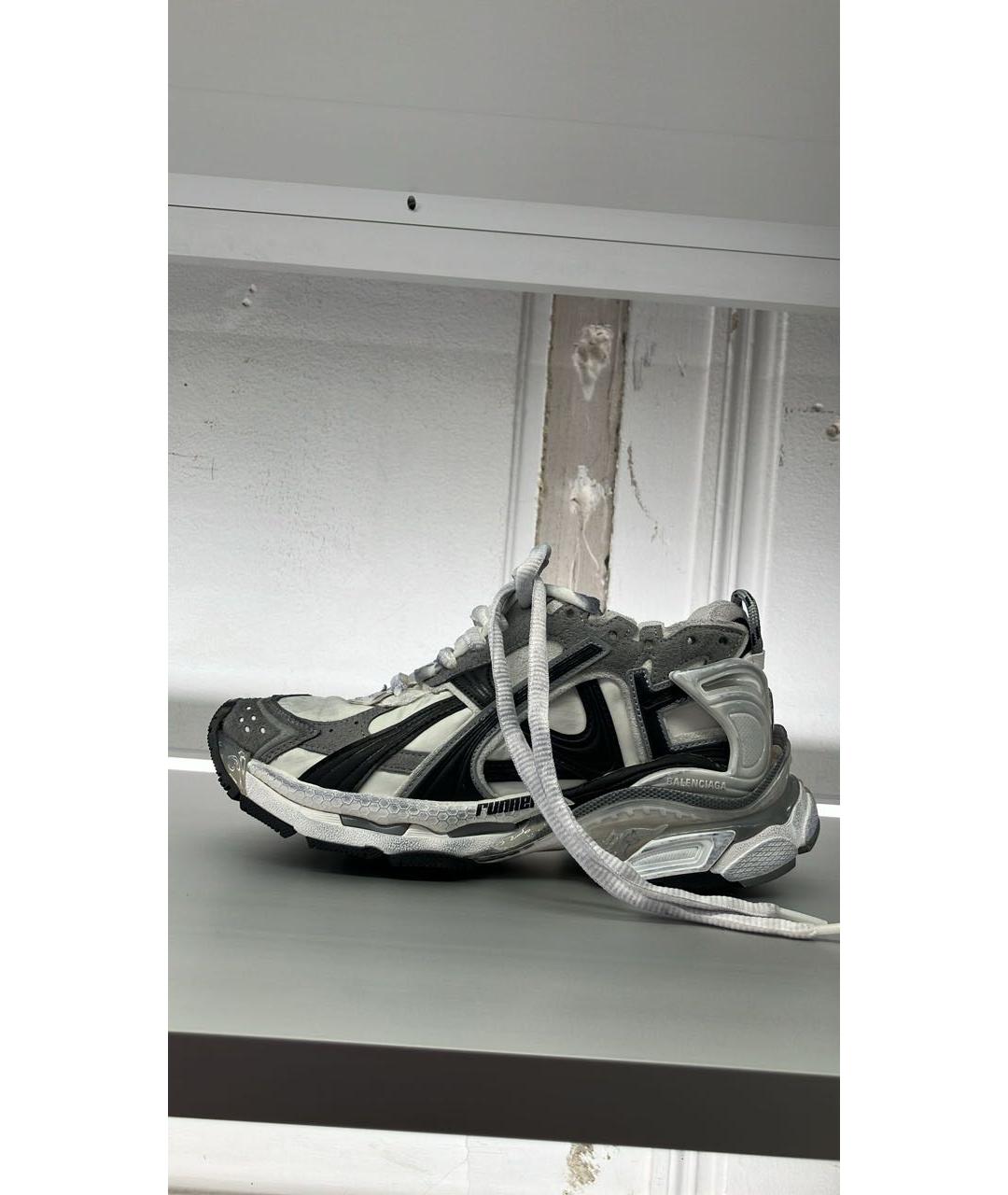 BALENCIAGA Белые текстильные кроссовки, фото 3