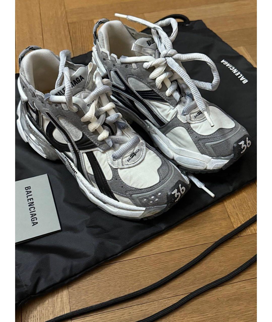 BALENCIAGA Белые текстильные кроссовки, фото 2