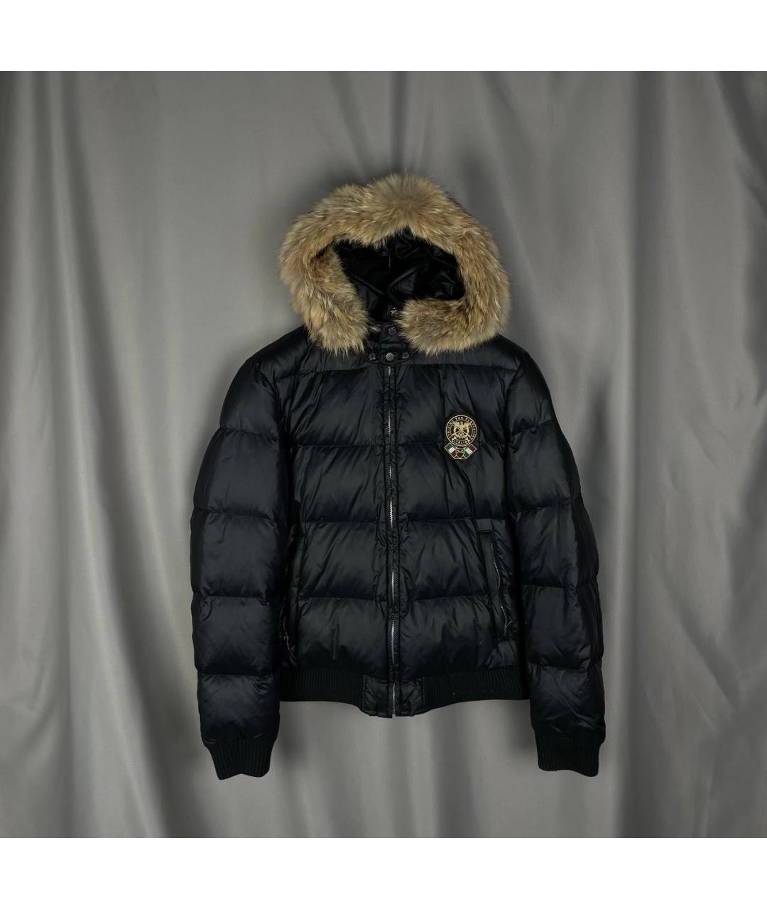 DOLCE&GABBANA Черный полиамидовый пуховик, фото 9