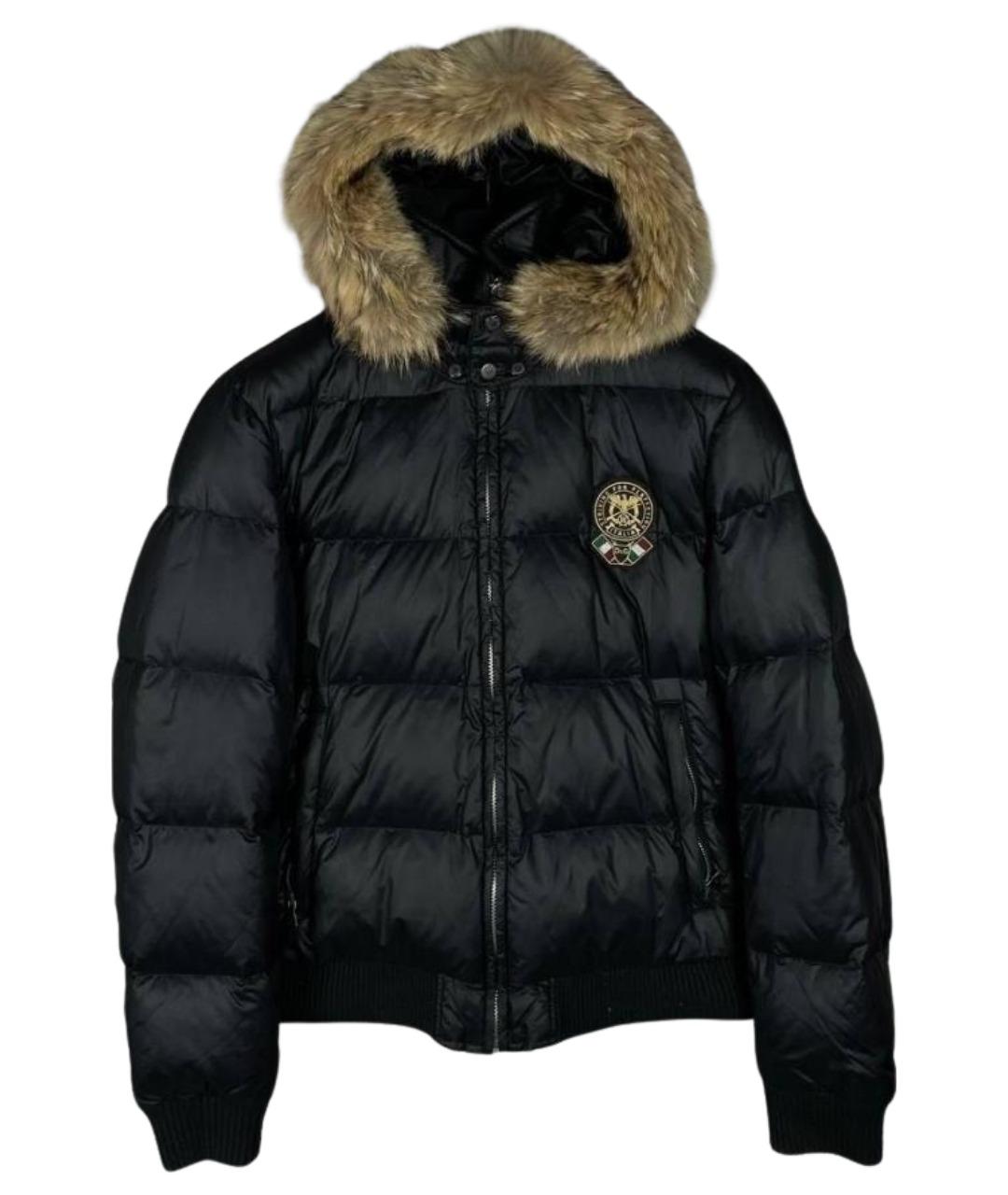 DOLCE&GABBANA Черный полиамидовый пуховик, фото 1