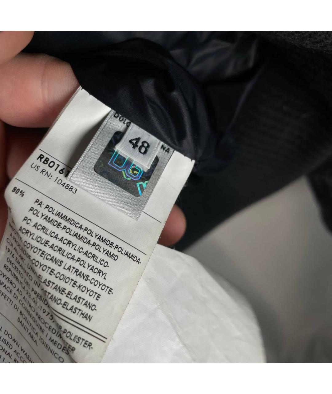 DOLCE&GABBANA Черный полиамидовый пуховик, фото 4