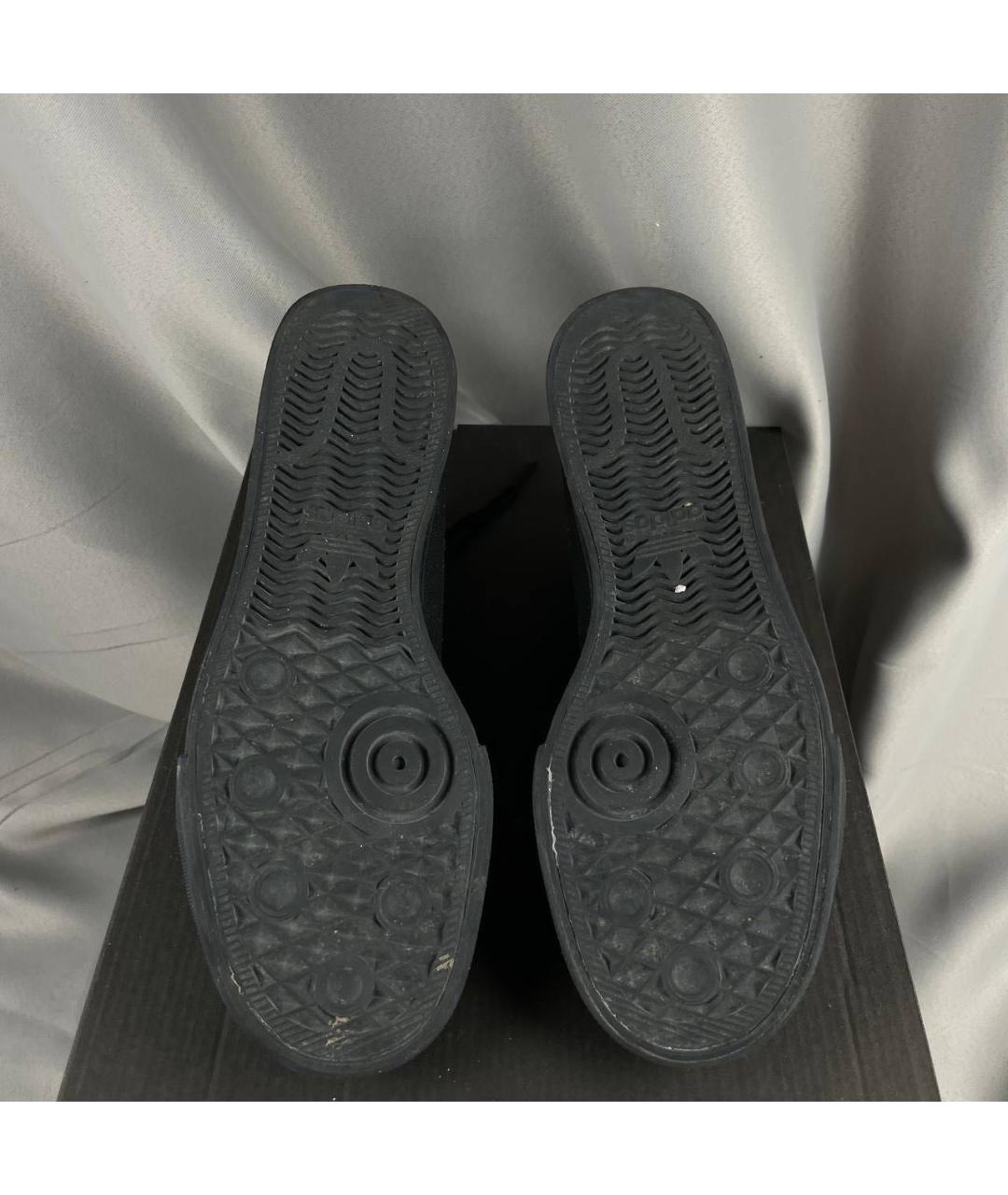 ADIDAS X RAF SIMONS Черные текстильные низкие кроссовки / кеды, фото 4