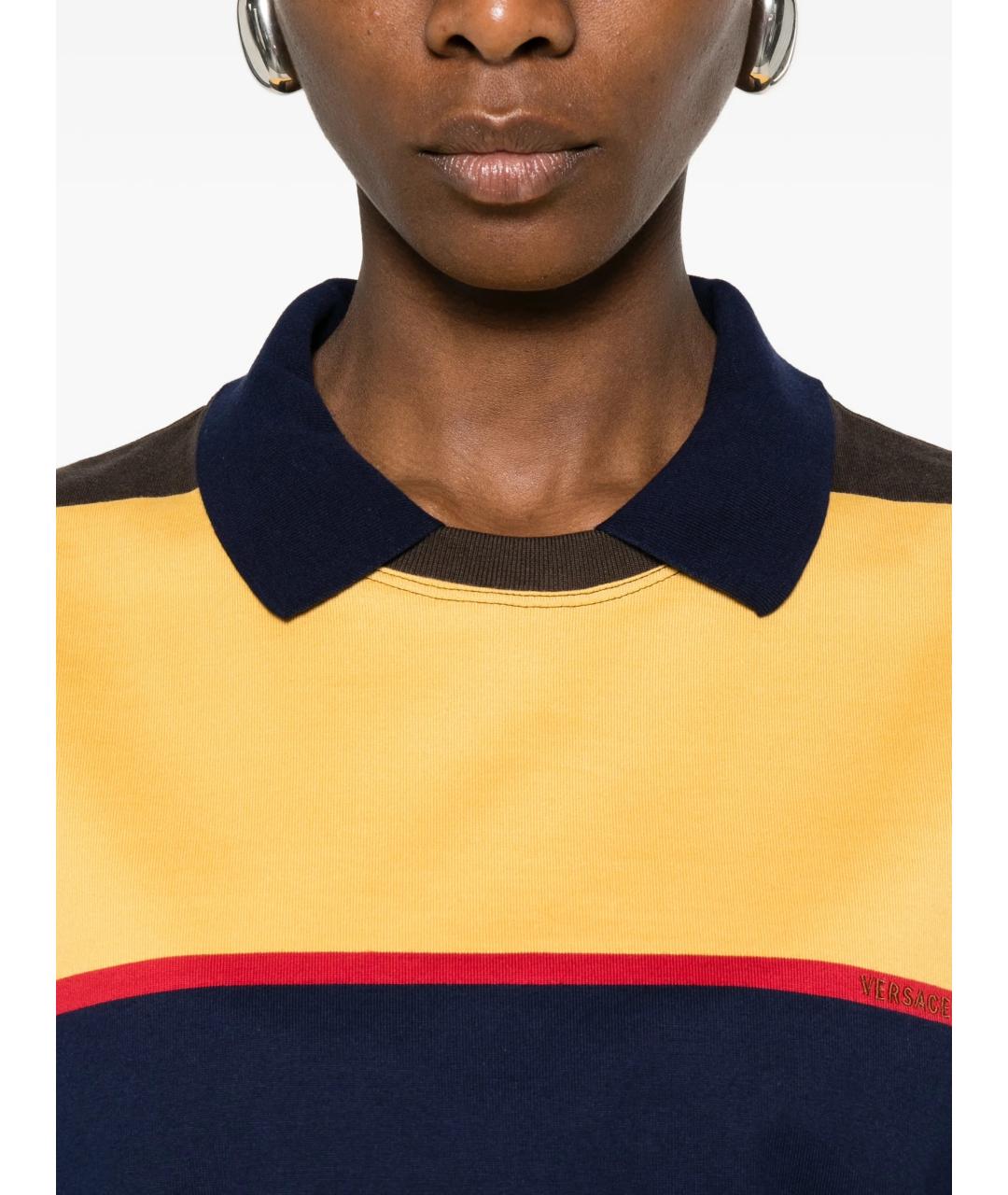 VERSACE Мульти хлопковая футболка, фото 5