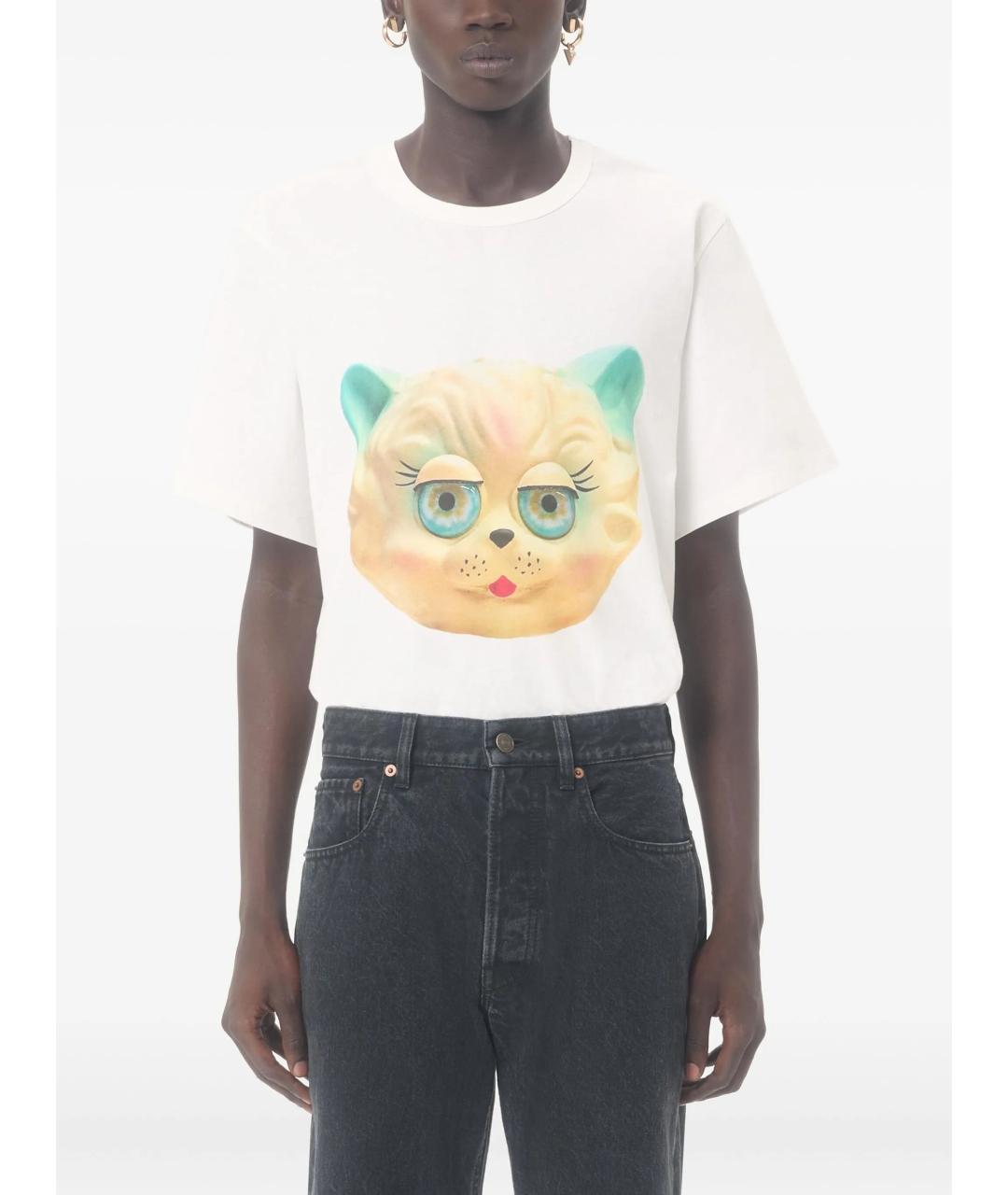 VALENTINO Белая хлопковая футболка, фото 3