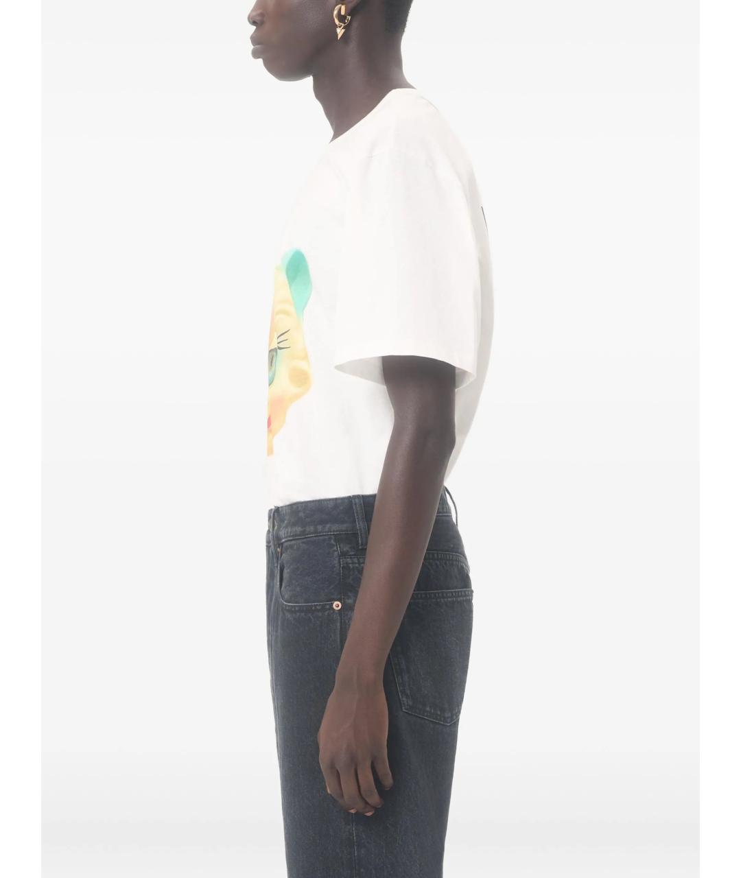 VALENTINO Белая хлопковая футболка, фото 4