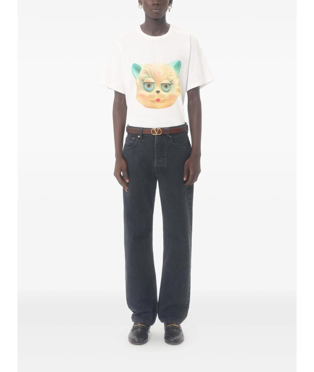 VALENTINO Белая хлопковая футболка, фото 2