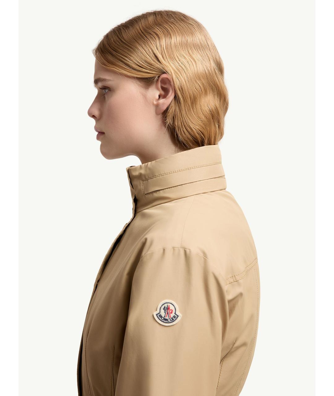 MONCLER Бежевый хлопковый тренч/плащ, фото 7