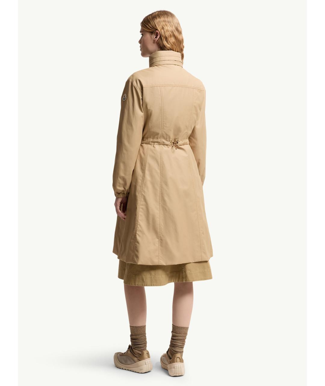 MONCLER Бежевый хлопковый тренч/плащ, фото 4