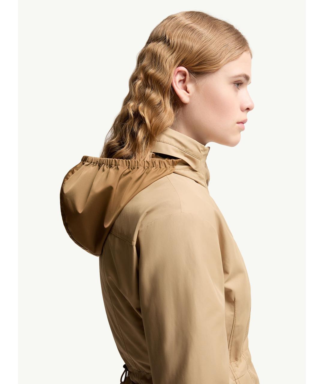 MONCLER Бежевый хлопковый тренч/плащ, фото 5