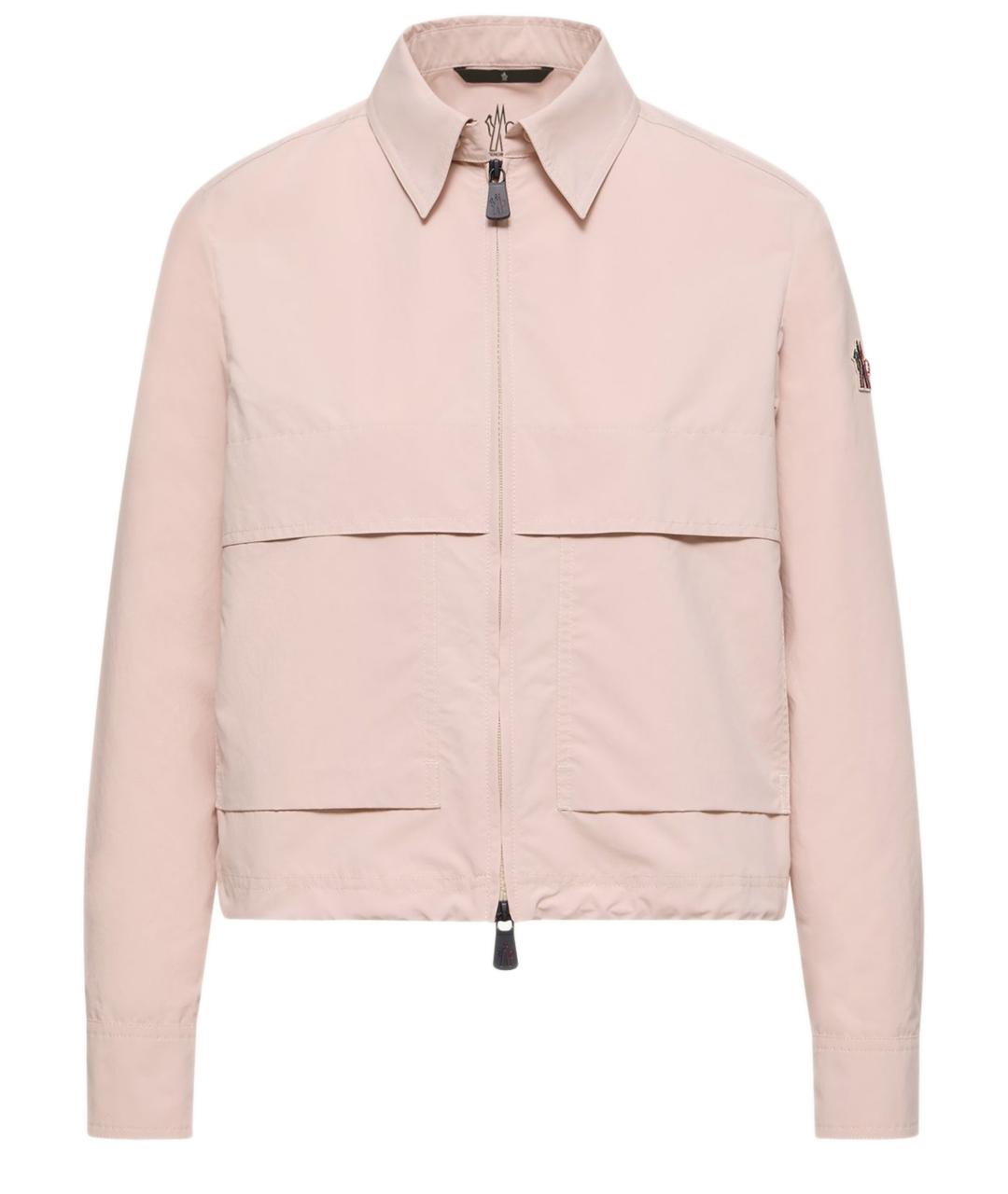 MONCLER Розовая полиэстеровая куртка, фото 1