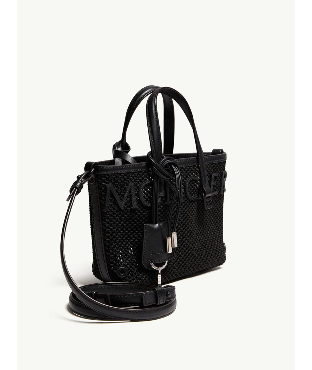 MONCLER Черная синтетическая сумка тоут, фото 3