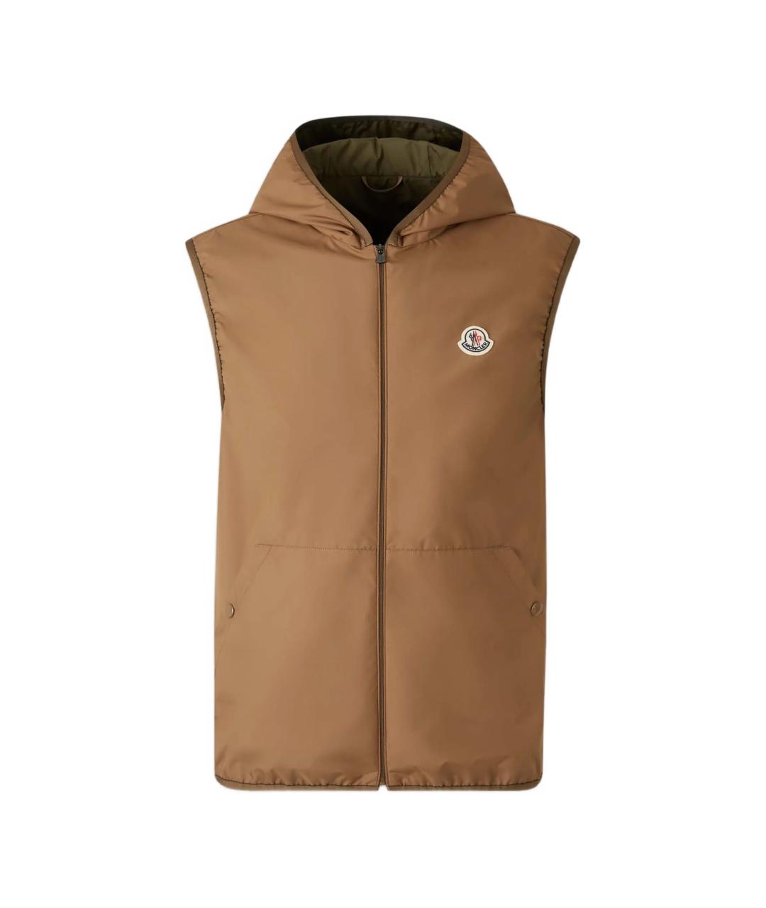 MONCLER Зеленая синтетическая куртка, фото 2