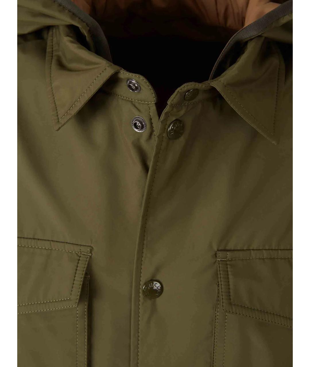 MONCLER Зеленая синтетическая куртка, фото 5