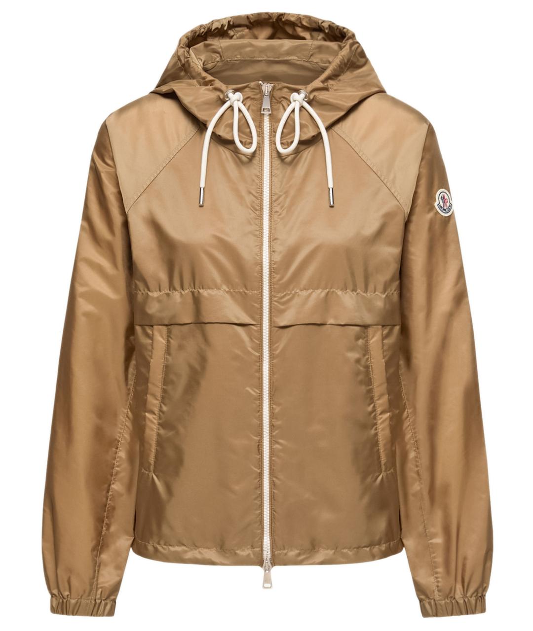 MONCLER Бежевая полиамидовая куртка, фото 1