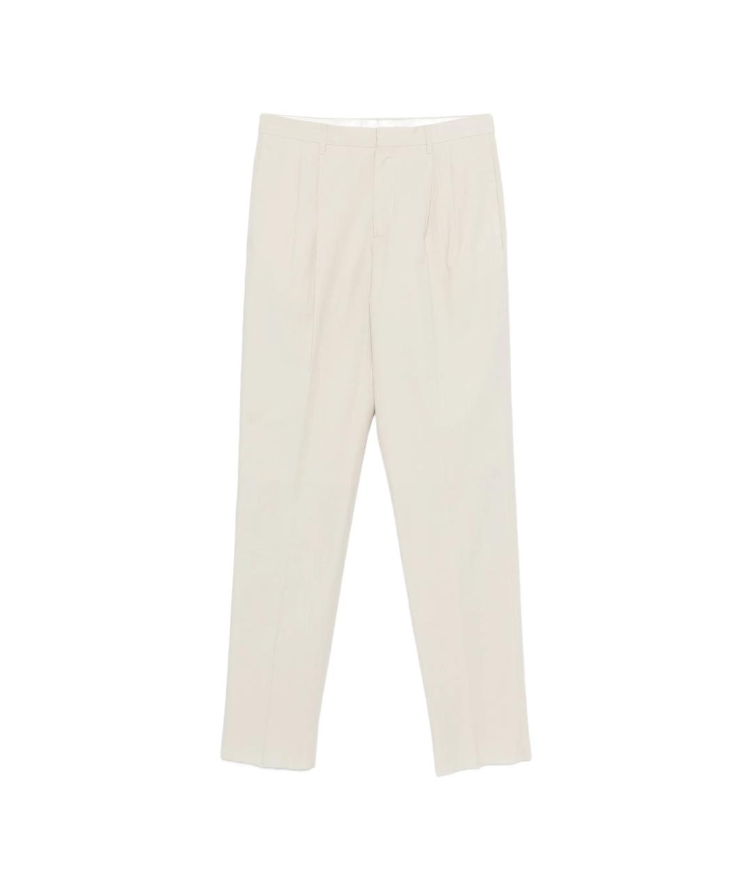 LARDINI Бежевые хлопковые повседневные брюки, фото 1