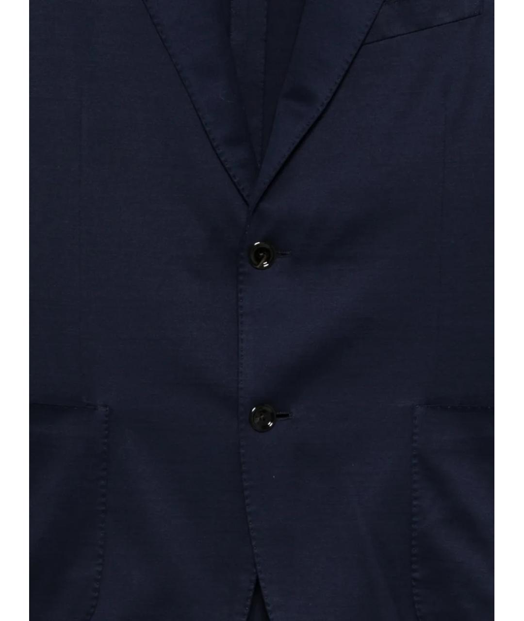 LARDINI Темно-синий хлопковый пиджак, фото 3