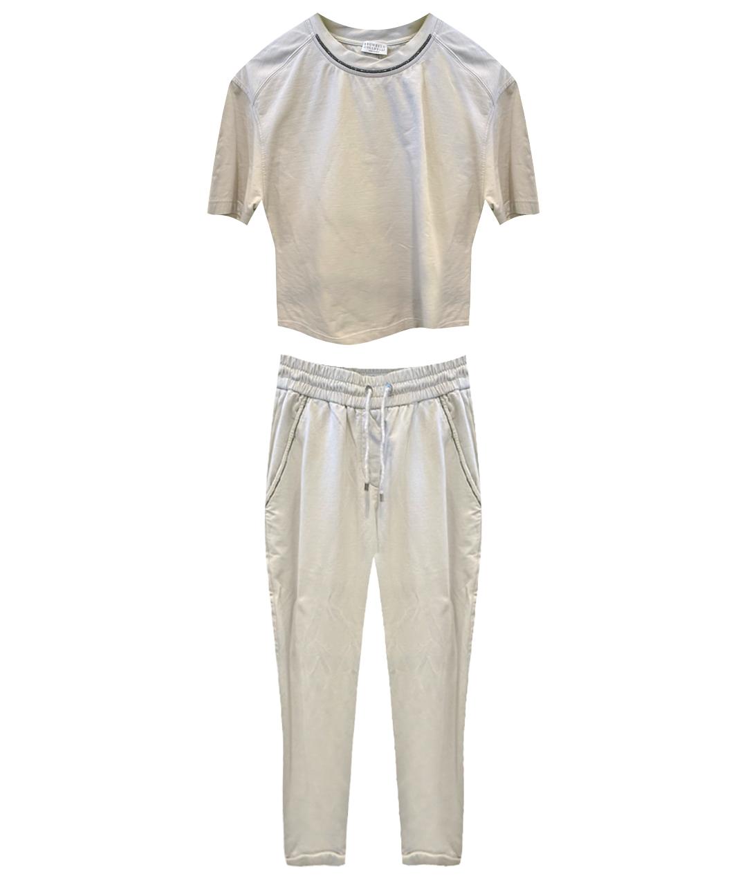 BRUNELLO CUCINELLI Бежевый хлопковый спортивные костюмы, фото 1