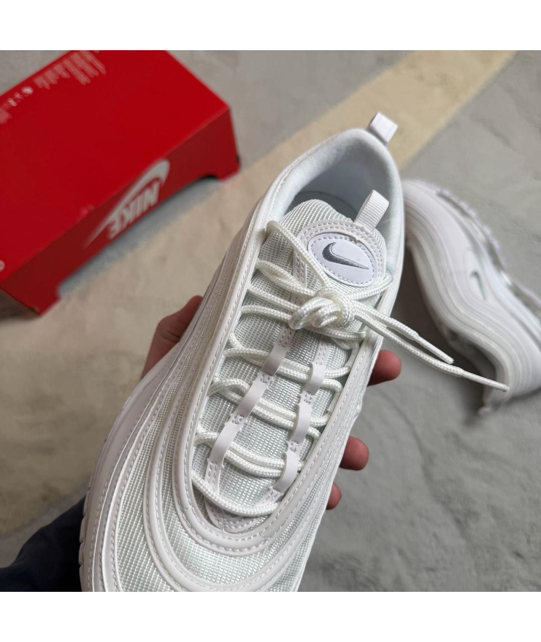 NIKE Белые кожаные низкие кроссовки / кеды, фото 8