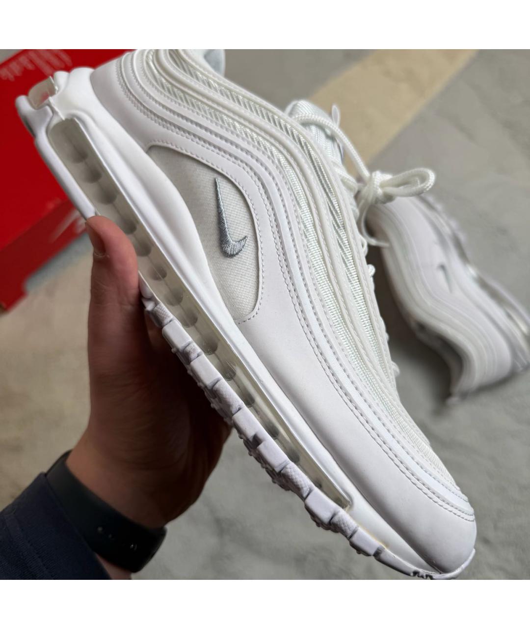 NIKE Белые кожаные низкие кроссовки / кеды, фото 6