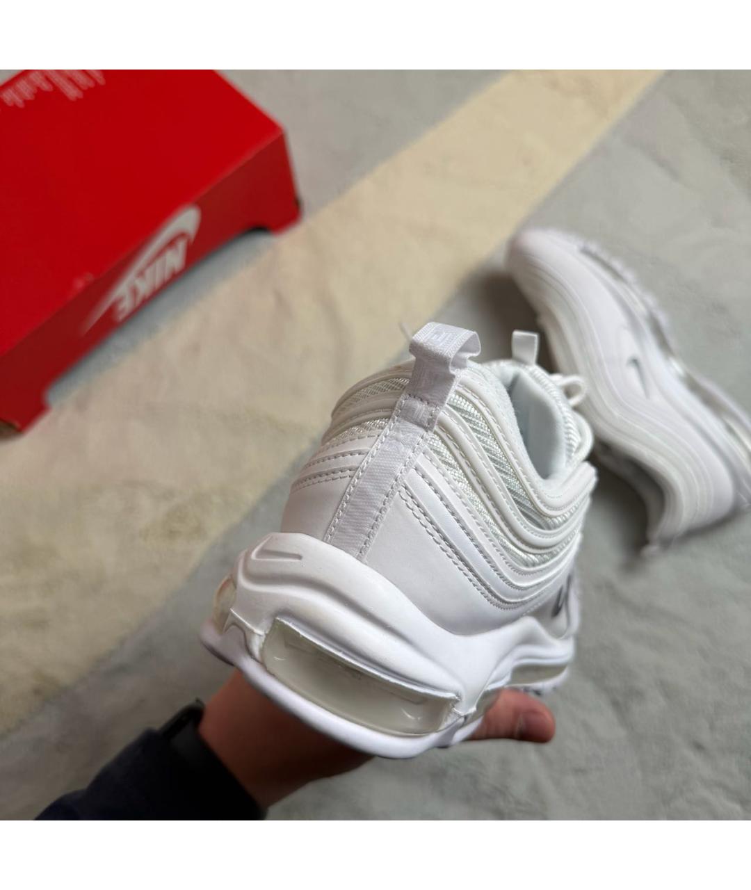 NIKE Белые кожаные низкие кроссовки / кеды, фото 3