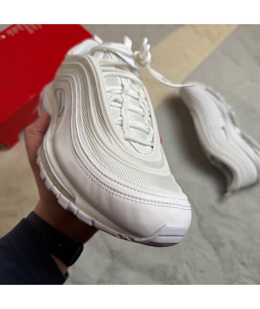 NIKE Белые кожаные низкие кроссовки / кеды, фото 7