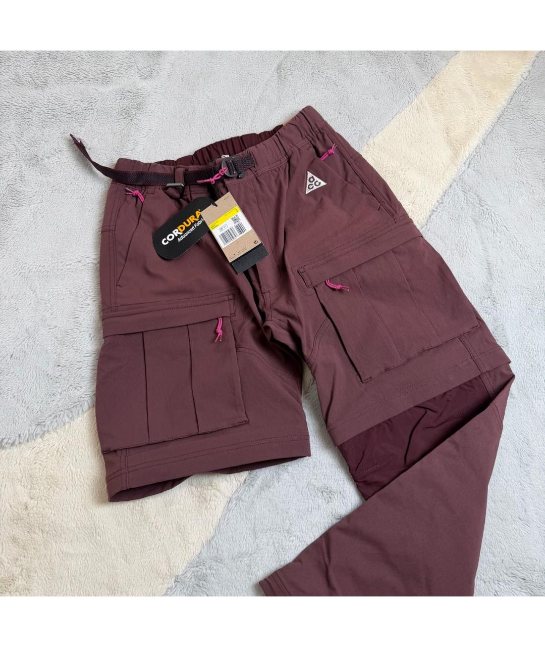 NIKE ACG Бордовые синтетические повседневные брюки, фото 6