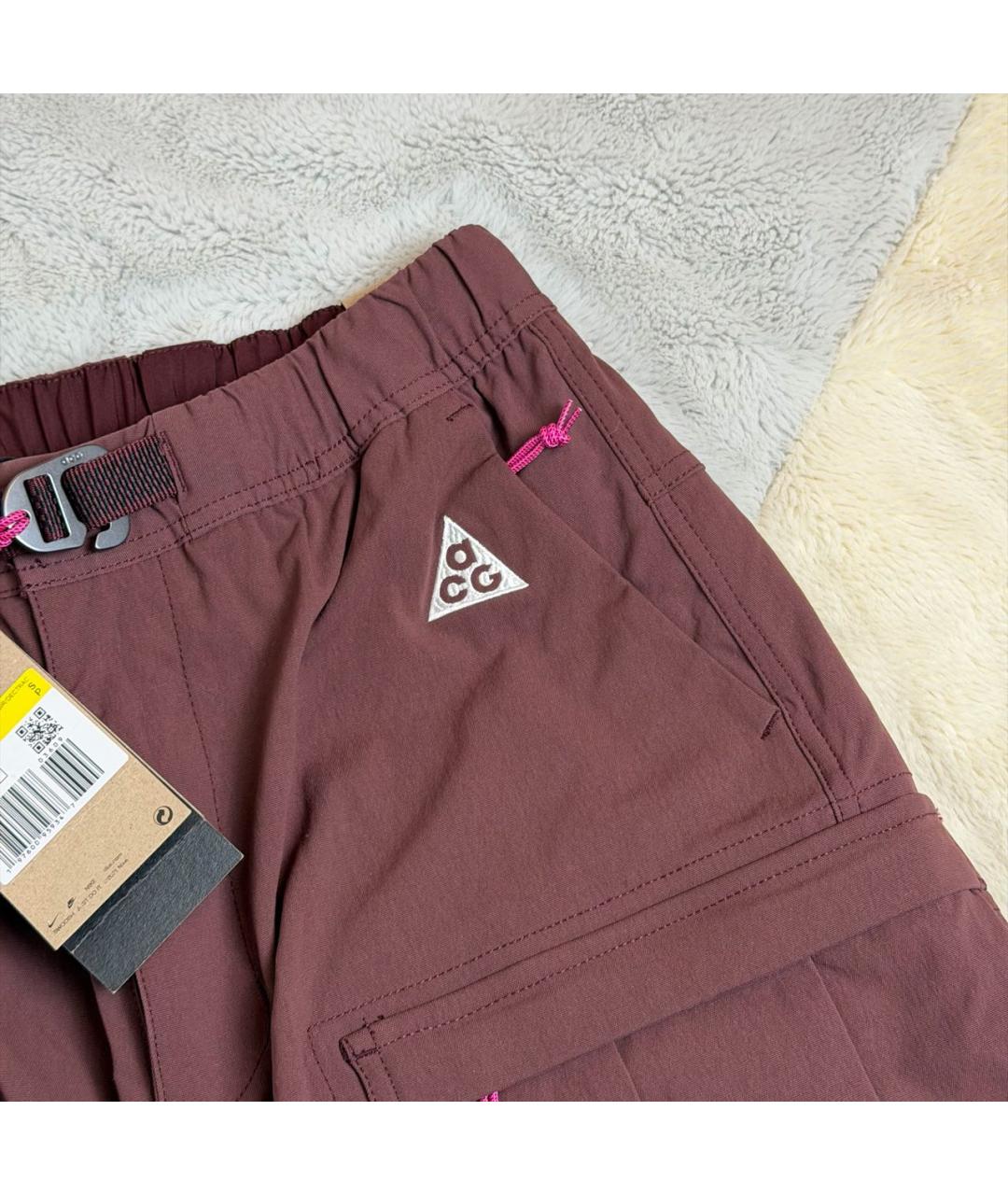 NIKE ACG Бордовые синтетические повседневные брюки, фото 3