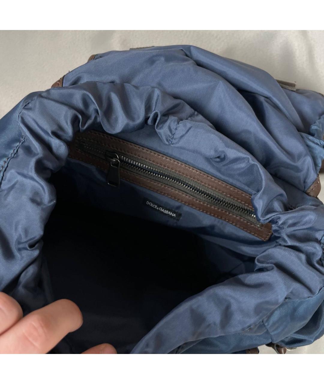 DOLCE&GABBANA Темно-синий рюкзак, фото 5