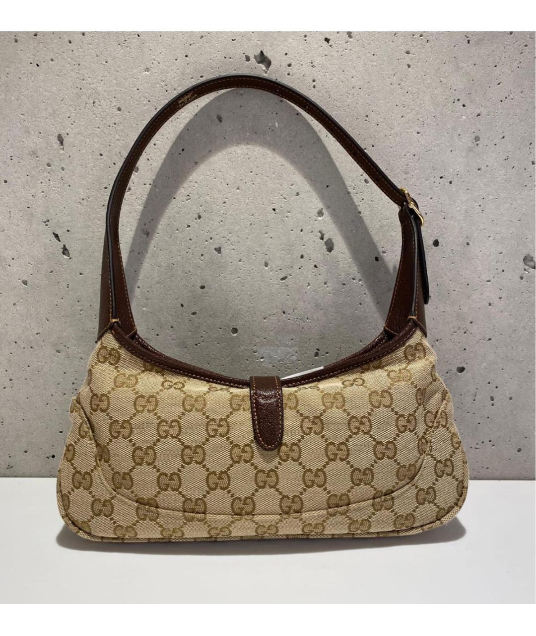 GUCCI Белая тканевая сумка через плечо, фото 3