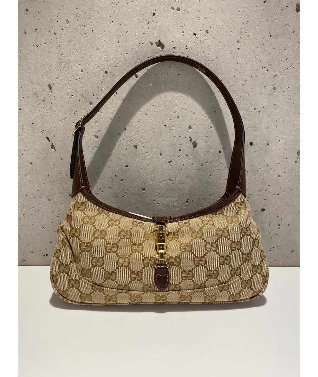 GUCCI Белая тканевая сумка через плечо, фото 2