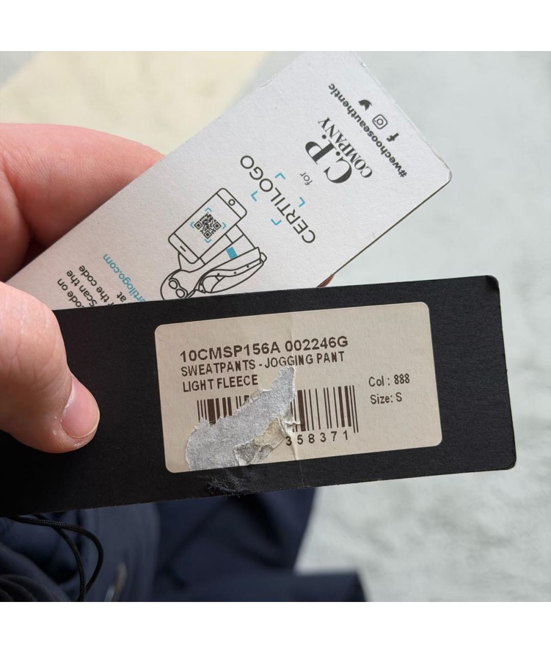 CP COMPANY Темно-синие хлопковые повседневные брюки, фото 7