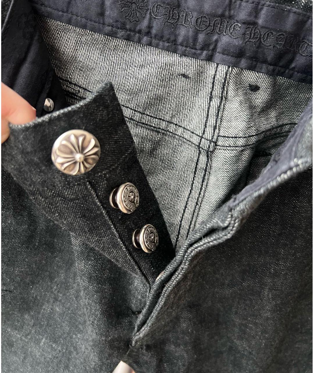 CHROME HEARTS Черные хлопковые джинсы, фото 2