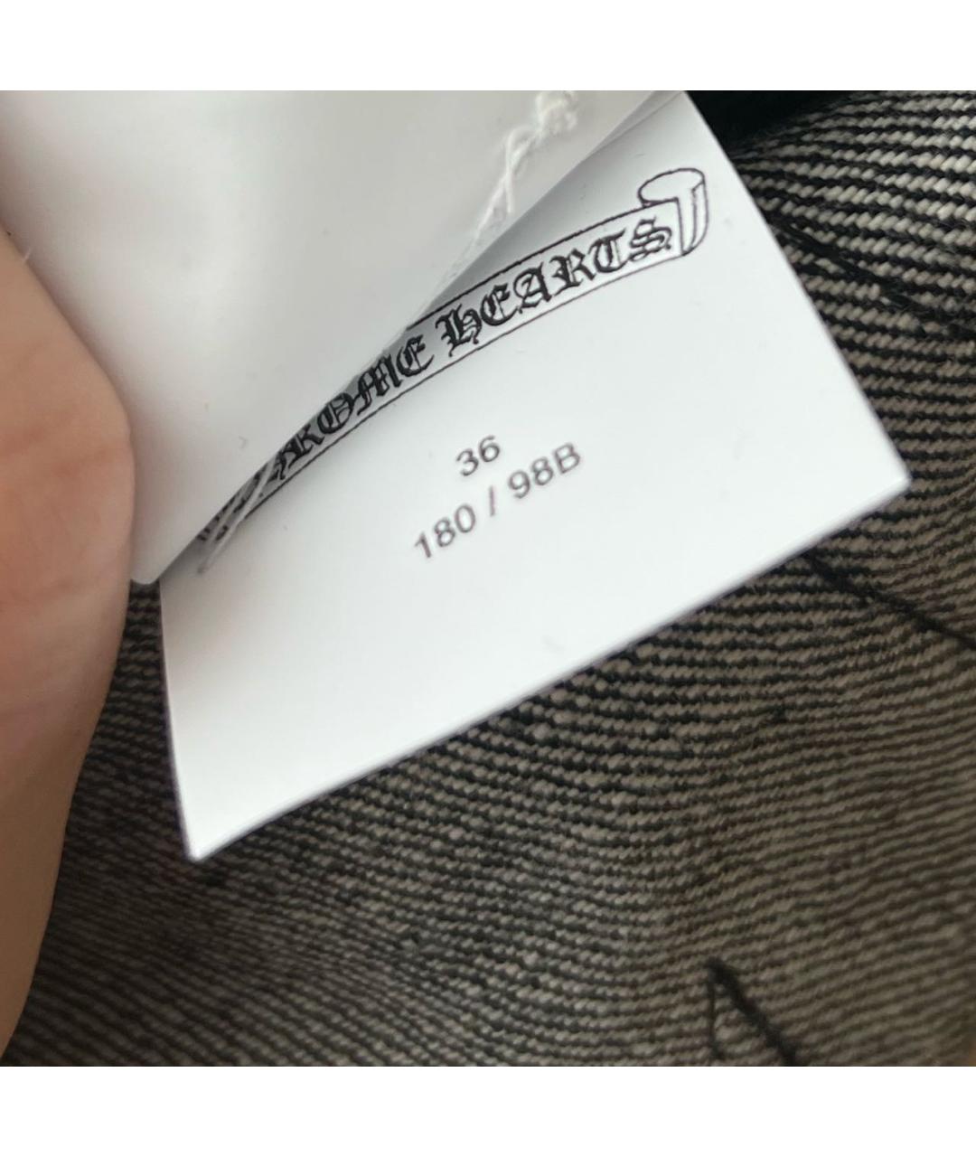 CHROME HEARTS Черные хлопковые джинсы, фото 7