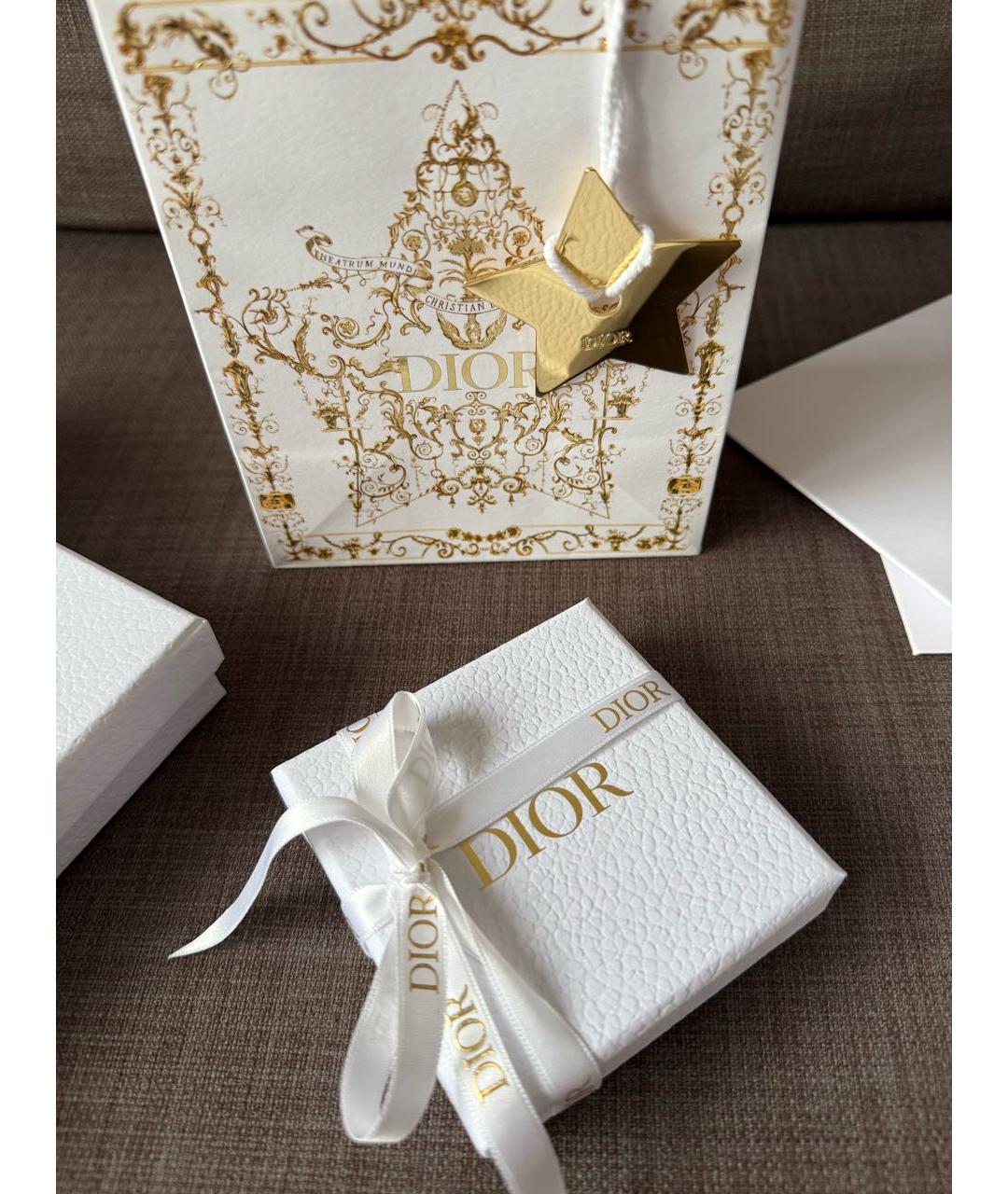 CHRISTIAN DIOR Золотые металлические серьги, фото 5