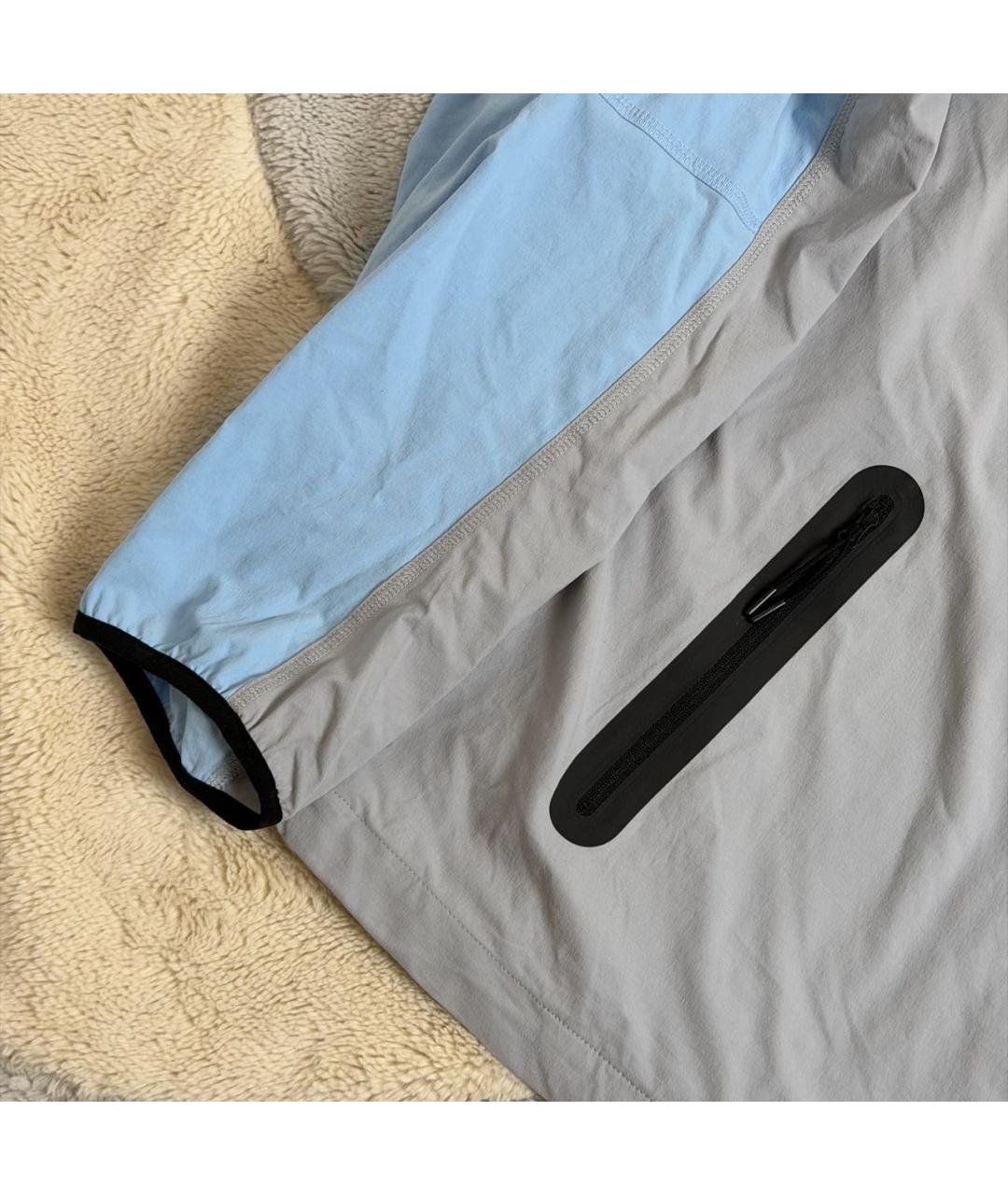 NIKE Голубая полиамидовая куртка, фото 4