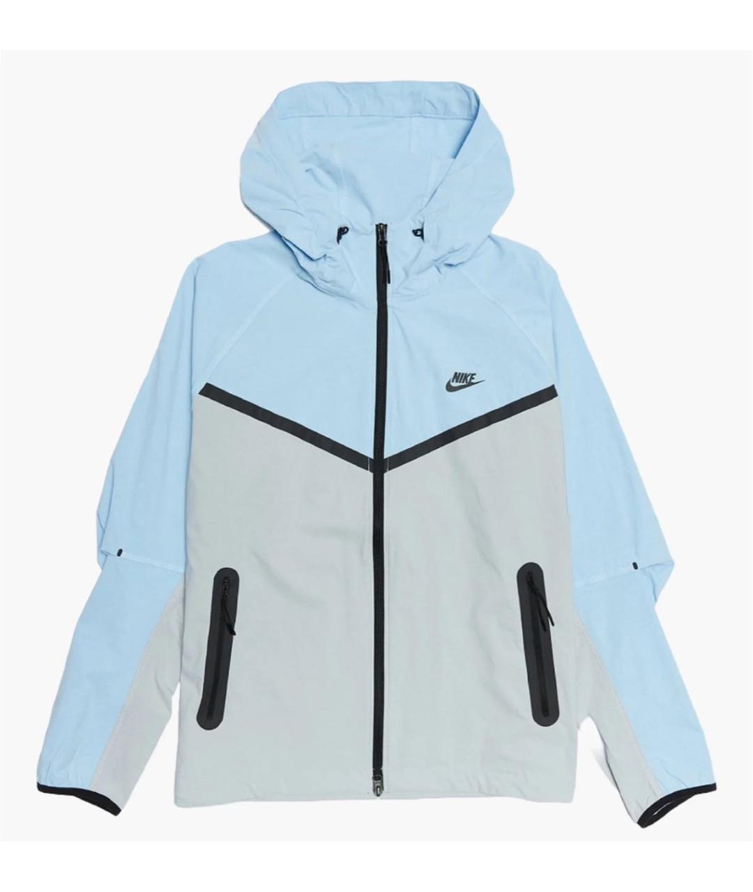 NIKE Голубая полиамидовая куртка, фото 9
