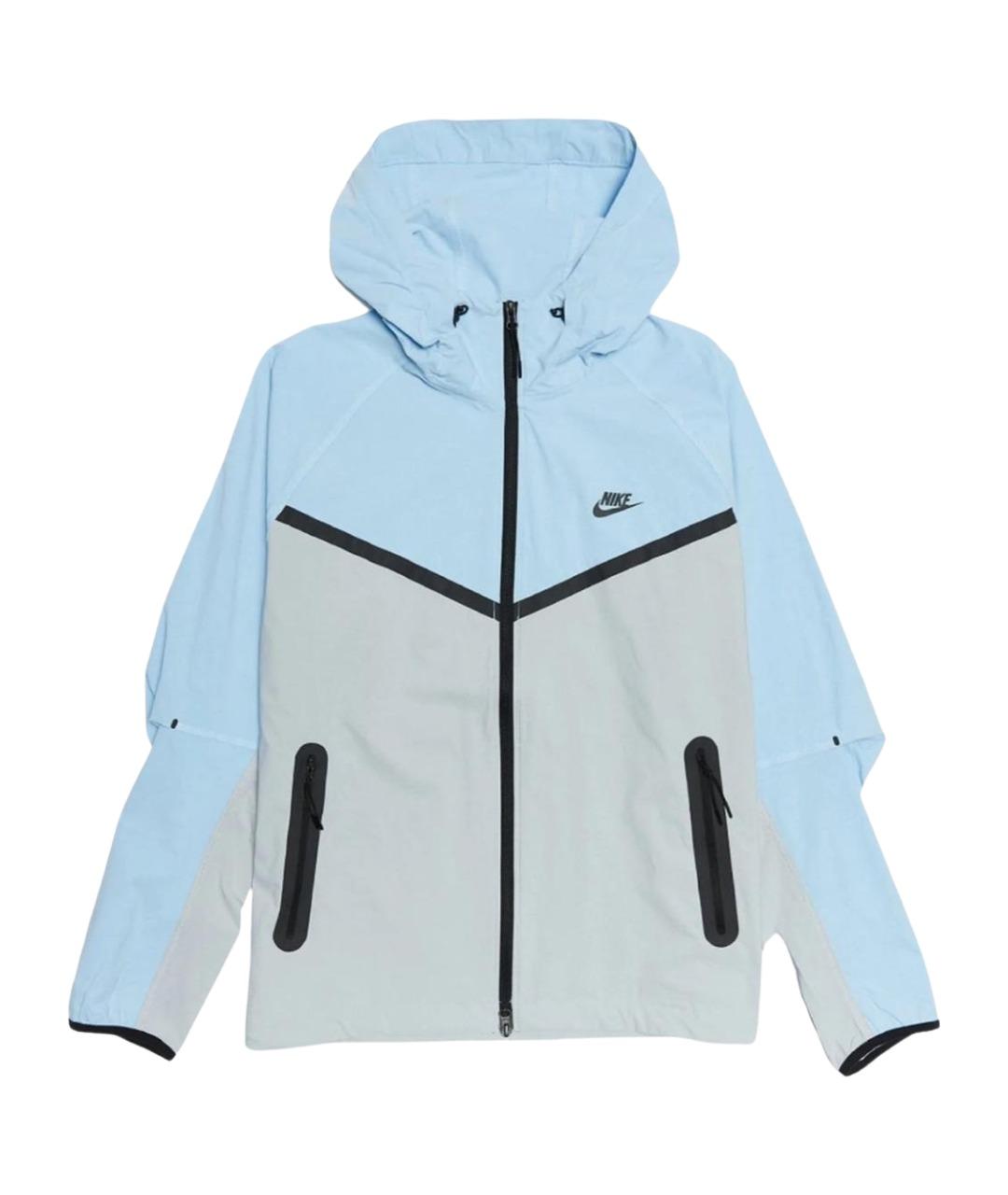 NIKE Голубая полиамидовая куртка, фото 1