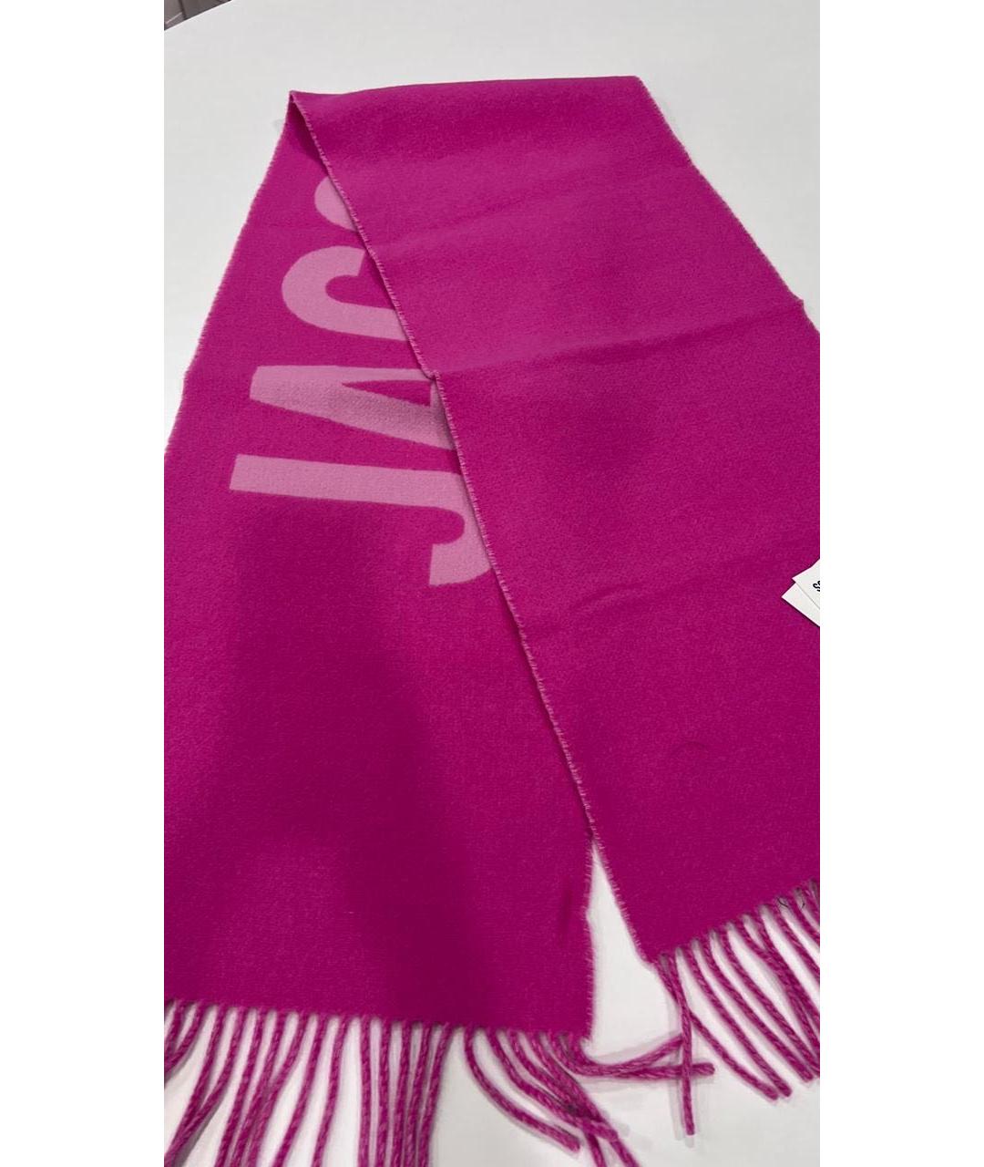 JACQUEMUS Фуксия шерстяной шарф, фото 3
