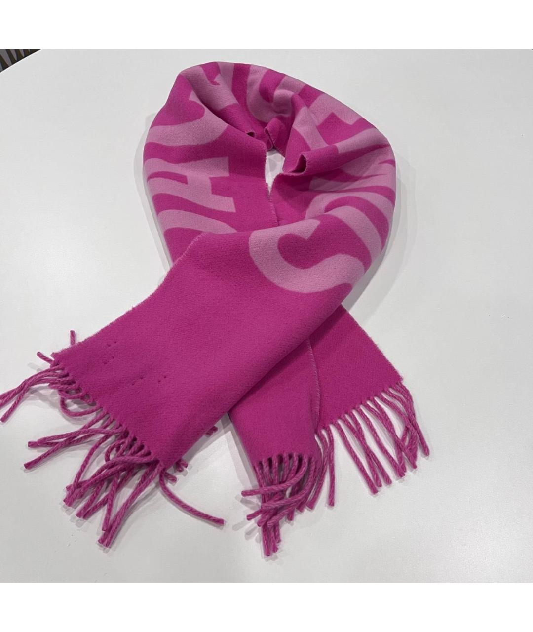 JACQUEMUS Фуксия шерстяной шарф, фото 6