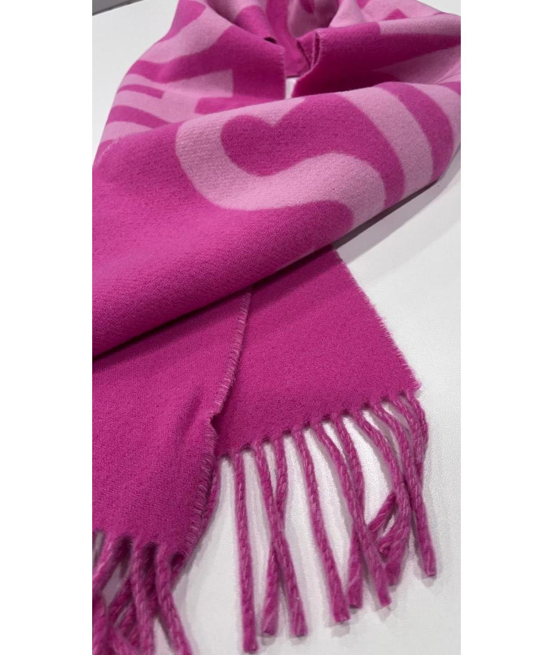 JACQUEMUS Фуксия шерстяной шарф, фото 4