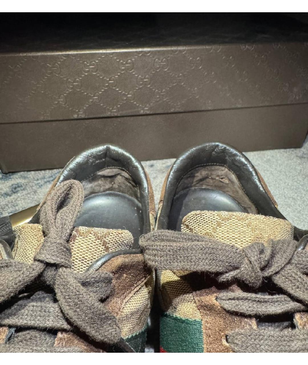 GUCCI Бежевые низкие кроссовки / кеды, фото 6