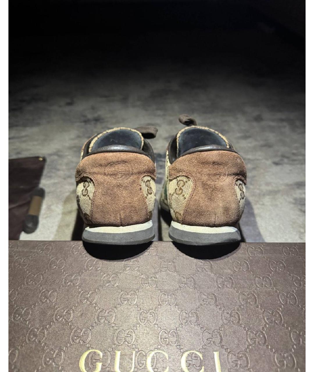 GUCCI Бежевые низкие кроссовки / кеды, фото 8